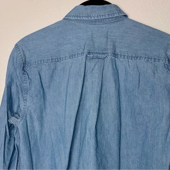 Everlane Chambray Shirt Dress Women's XS/0 Light Wash Blue Long Sleeves cotton - Picture 13 of 16
